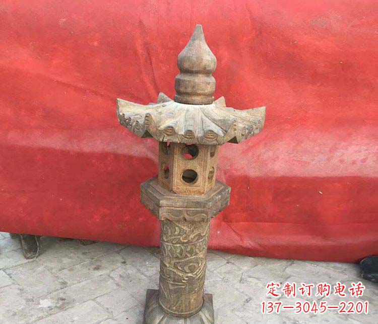 广西仿古石灯公园石雕 (2)