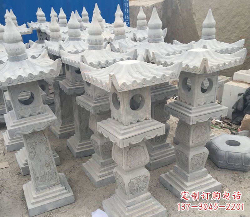 广西仿古石灯园林景观石雕