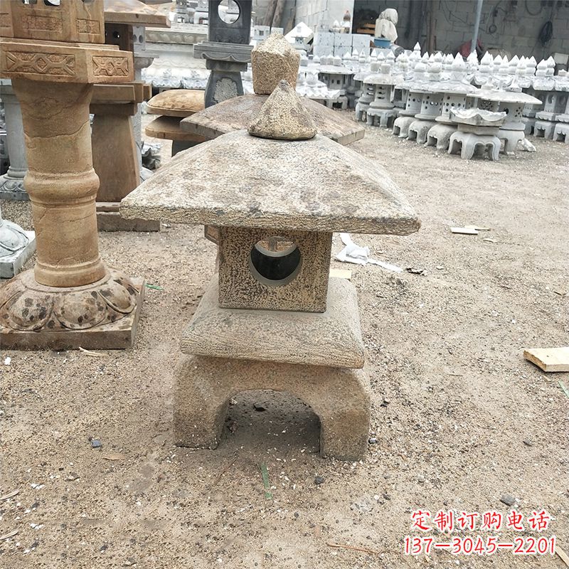 广西仿古石雕灯笼