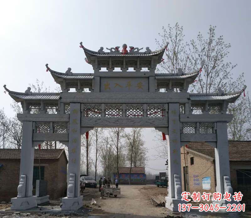 广西仿古石牌坊石雕