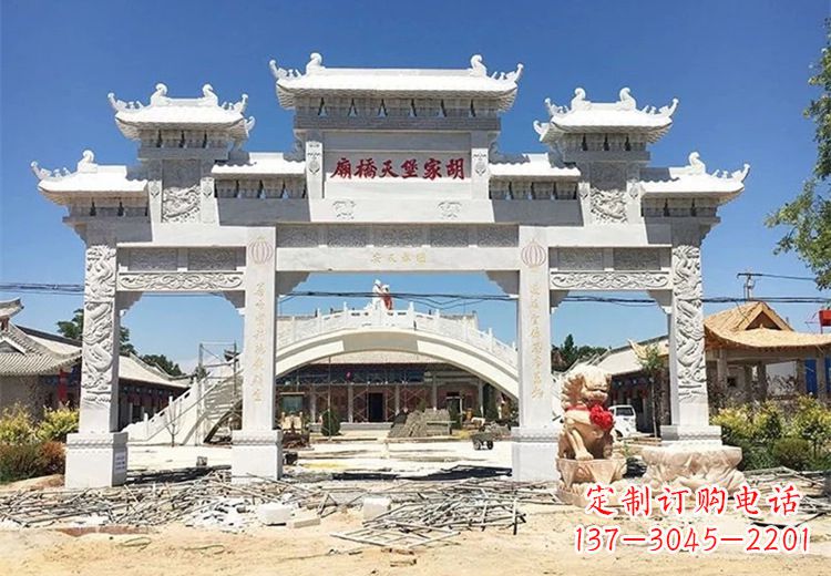 广西仿古石雕牌坊