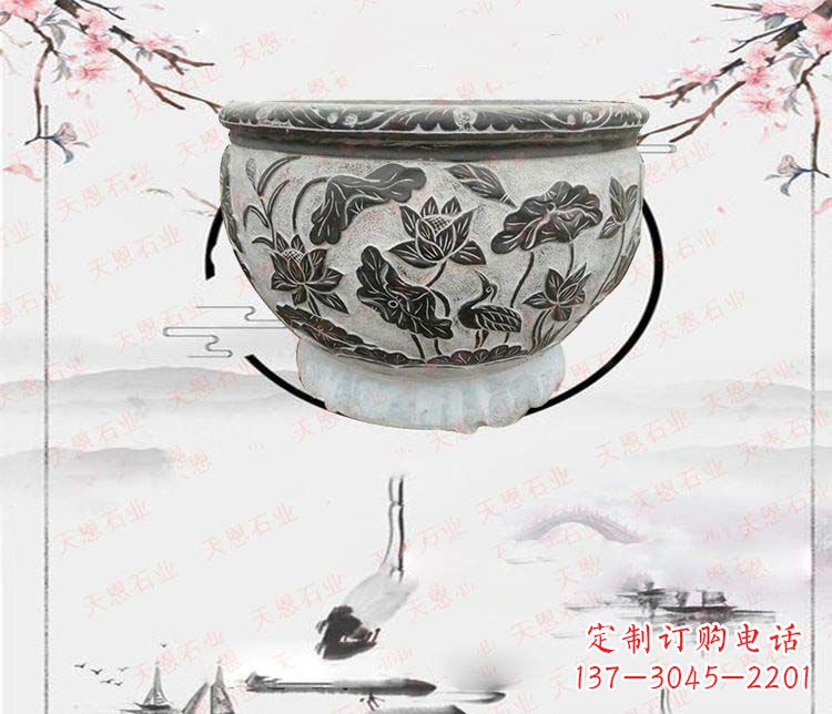 广西仿古石水缸石浮雕石雕,欧式古典设计