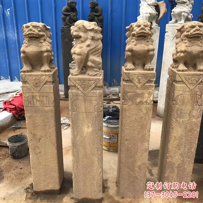 广西仿古拴马桩石雕塑——傅雕你的精美时光