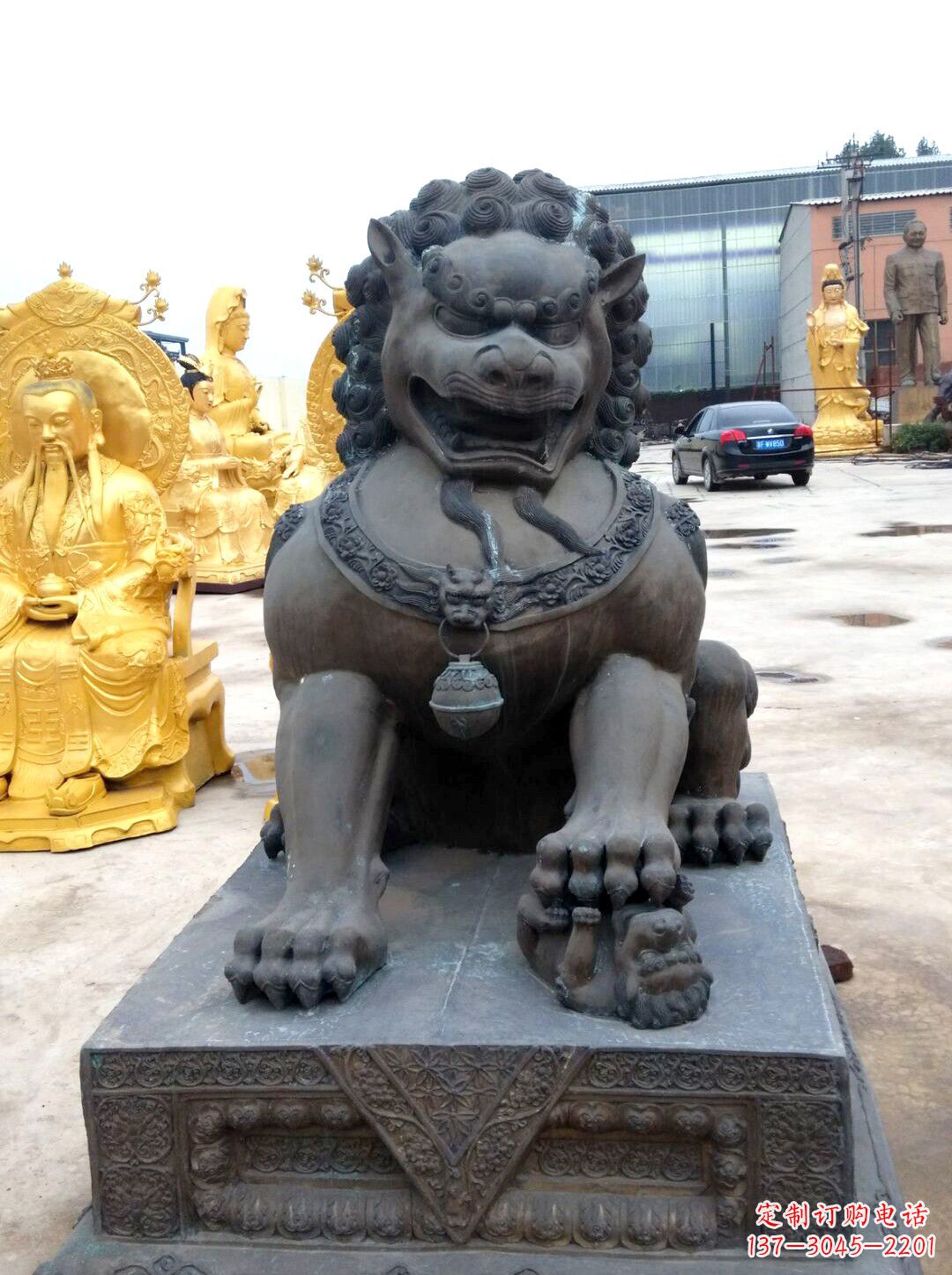 广西精美仿古铜狮子雕塑