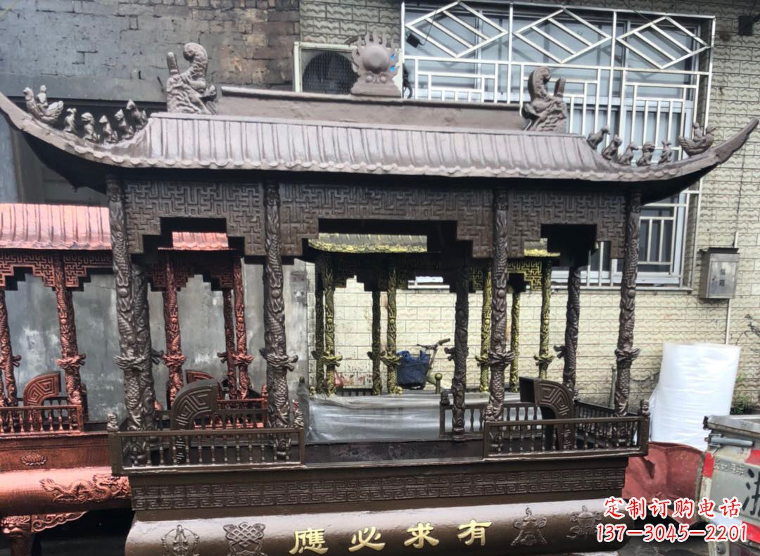 广西精美仿古铜香炉雕塑