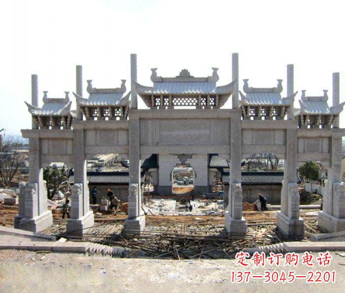 广西仿古牌坊雕塑,定制专属你的古典魅力