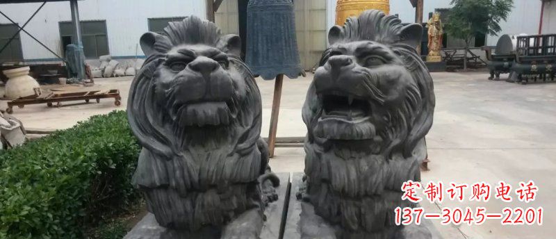 广西玻璃钢狮子雕塑