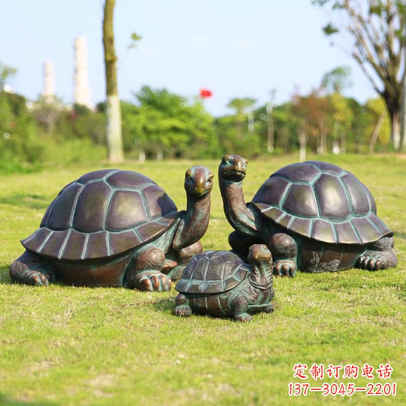 广西仿铜乌龟-公园草坪动物雕塑摆件