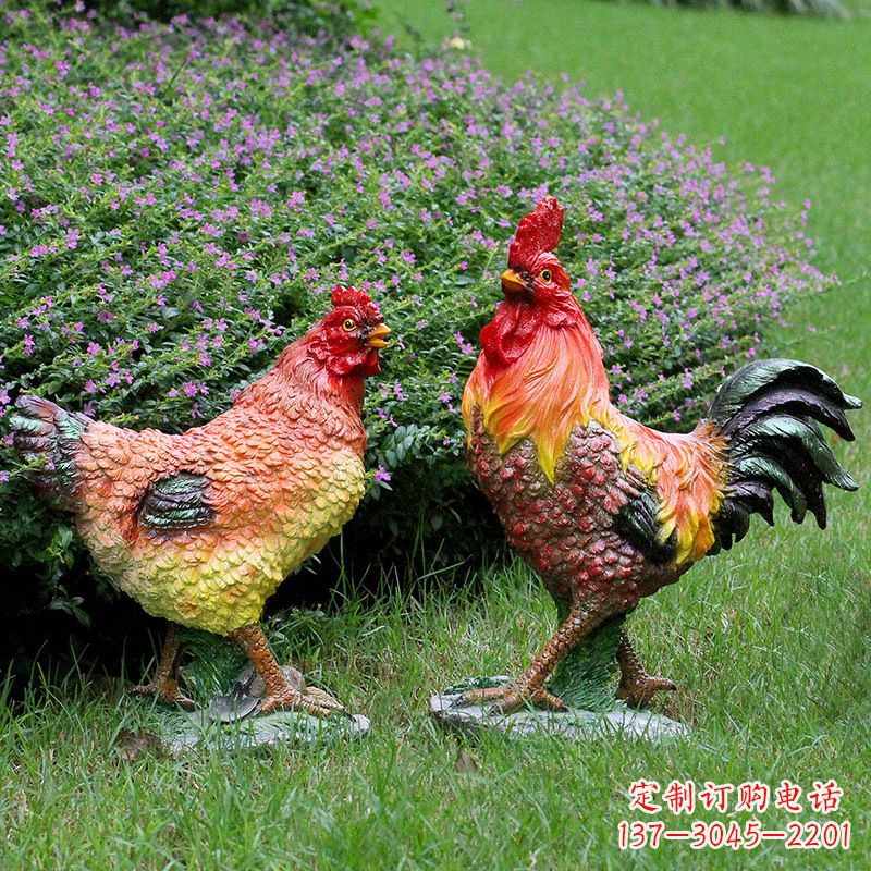 广西典雅公鸡雕塑
