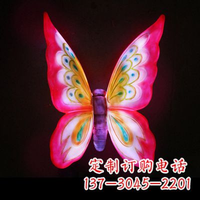 广西仿真蝴蝶_大号红色发光款70x50x30