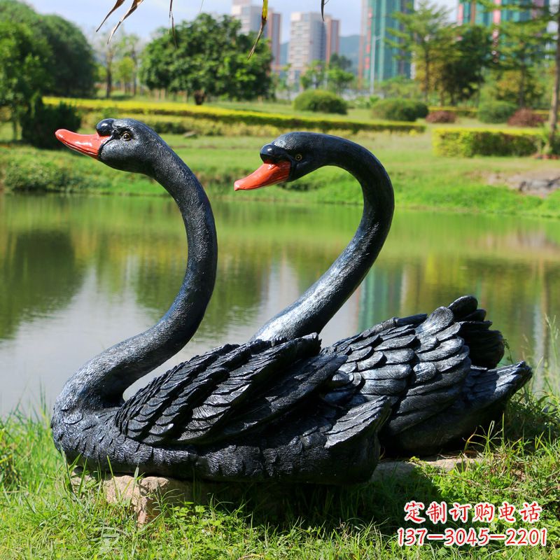 广西玻璃钢天鹅雕塑