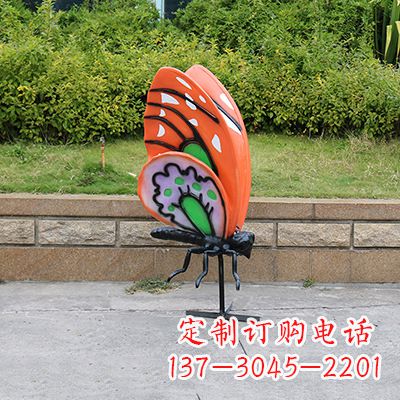 广西高端红色蝴蝶雕塑