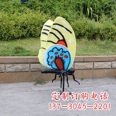 广西大号黄色蝴蝶雕塑