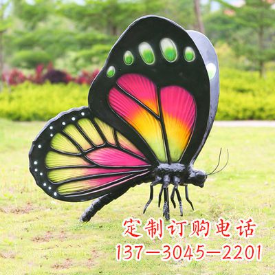 广西仿真蝴蝶_品红色款405x78x110