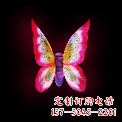 广西仿真蝴蝶_小号红色发光款37x48x20
