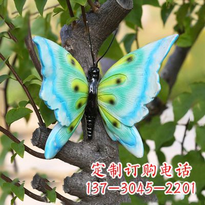 广西仿真蝴蝶_小号湖蓝色17x17x10