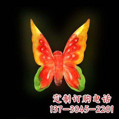 广西仿真蝴蝶_小号黄色发光款37x48x20