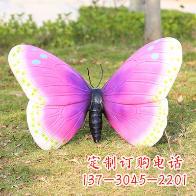 广西仿真蝴蝶_紫白色款35x65x42
