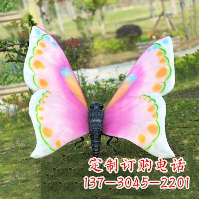广西仿真蝴蝶_紫白色款105x100x80