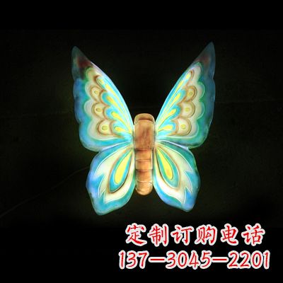 广西仿真蝴蝶_小号蓝色发光款37x48x20