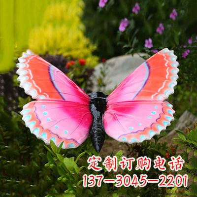 广西仿真蝴蝶_紫红色款80x68x35
