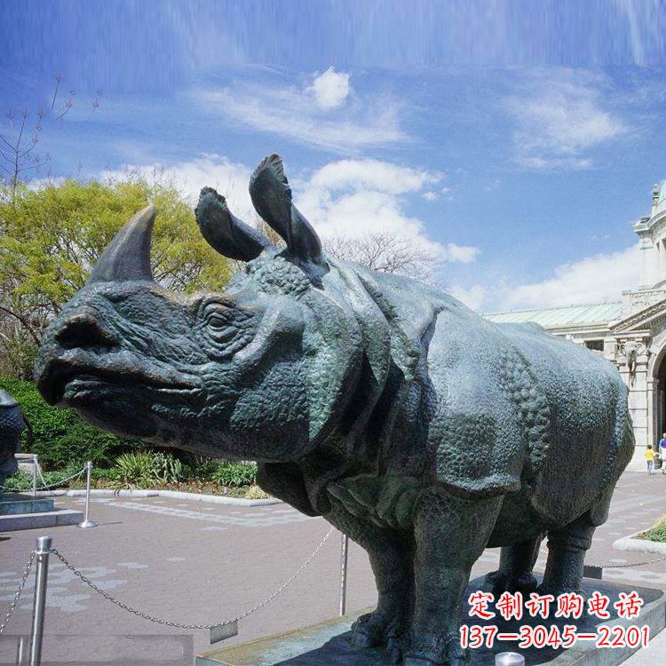 广西高端犀牛铜雕艺术品