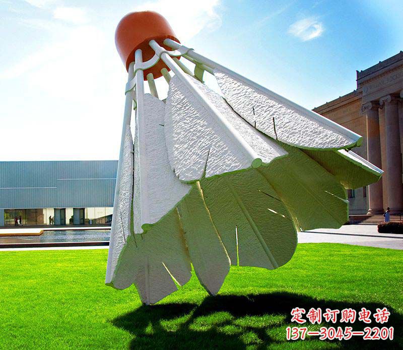 广西高级定制不锈钢羽毛球雕塑
