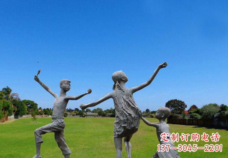 广西精美儿童铜雕