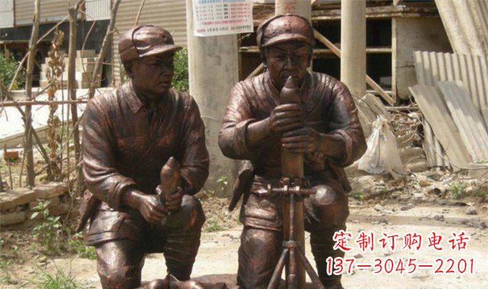 广西英勇勇士铜雕