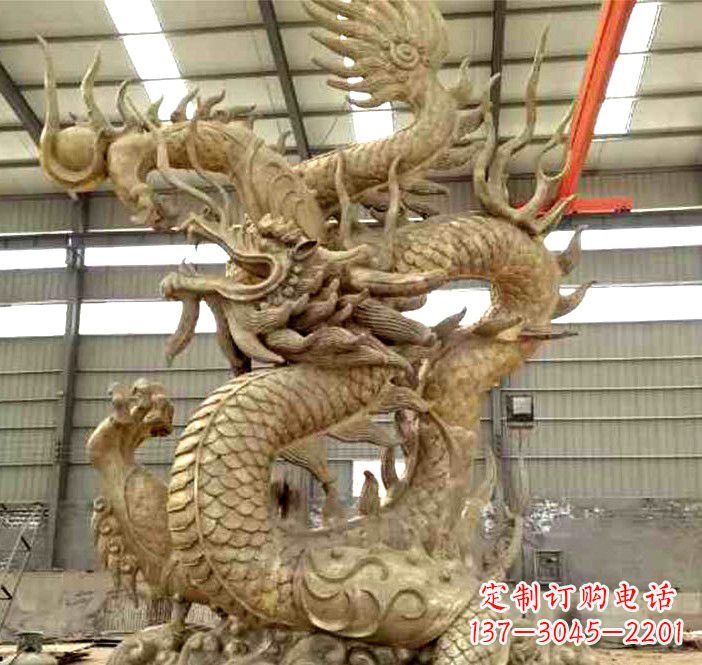 广西精美铜龙雕塑