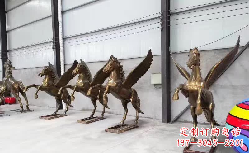广西精美绝伦的飞马铜雕