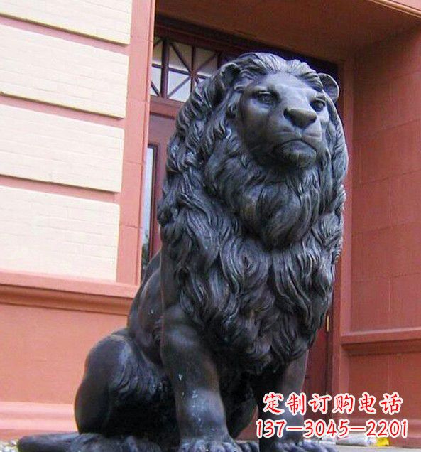 广西非洲狮子铜雕塑精美雕刻,精美绝伦