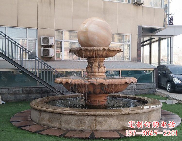 广西风水球喷泉石雕 (2)