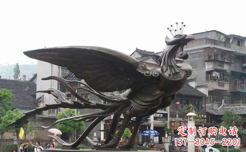 广西凤凰公园景观铜雕