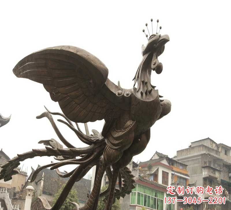广西凤凰飞翔铜雕