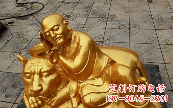广西伏虎罗汉铜雕,古典美学与艺术的完美结合
