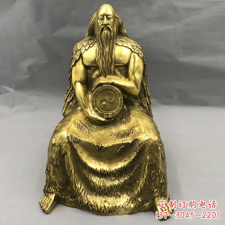 广西伏羲·神话传说铜雕塑