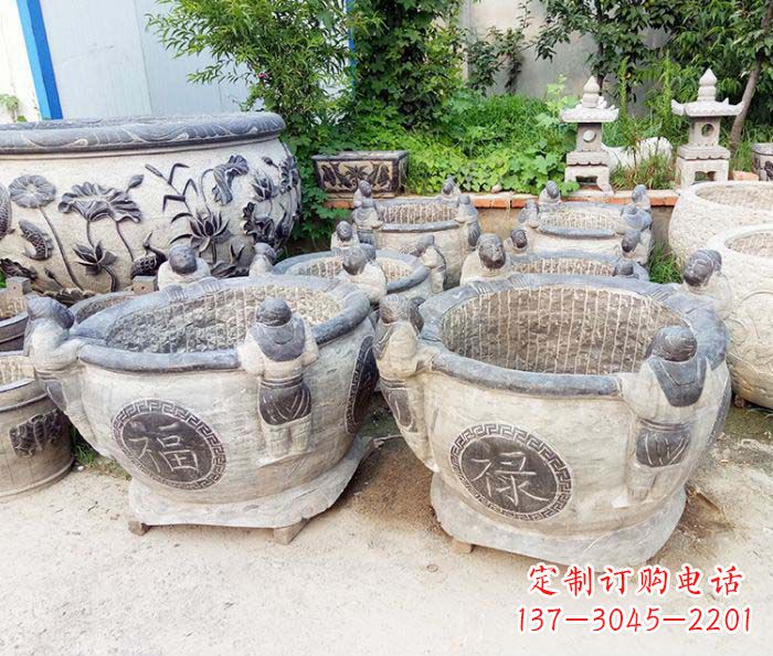 广西福禄招财石雕水缸