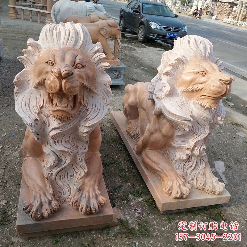 广西港币狮子爬狮雕塑——经典的海洋之神艺术