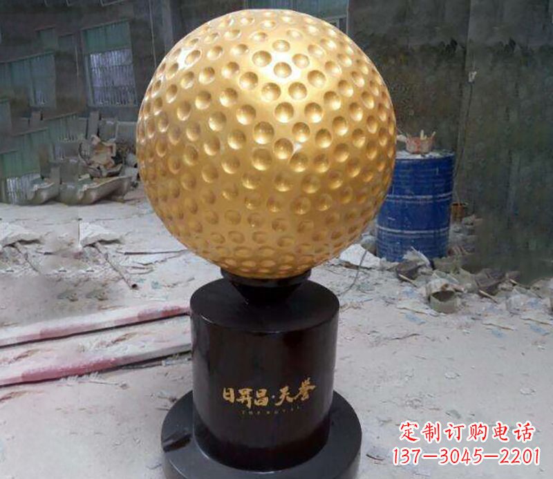 广西精致高尔夫球铜雕
