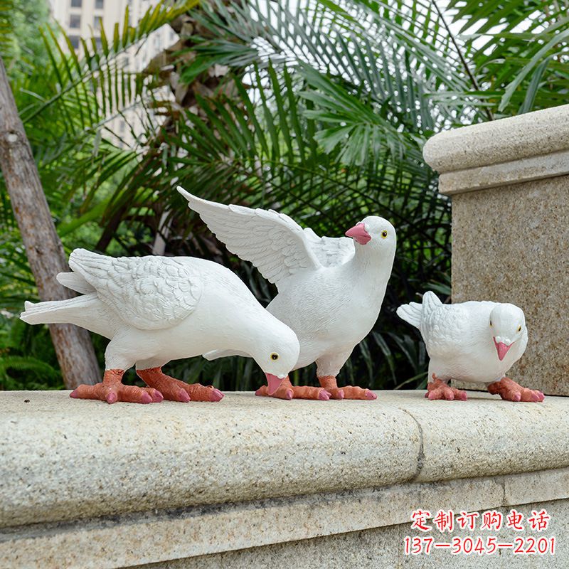 广西纯美飞翔——手工鸽子雕塑