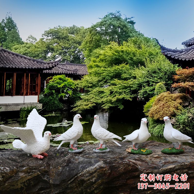 广西令人惊艳的鸽子雕塑