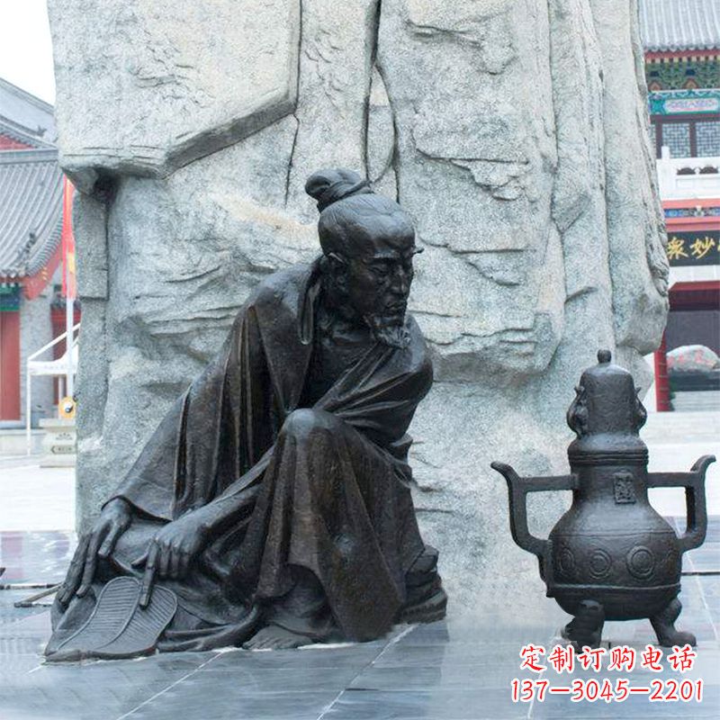 广西中国医史传承葛洪炼丹情景雕塑