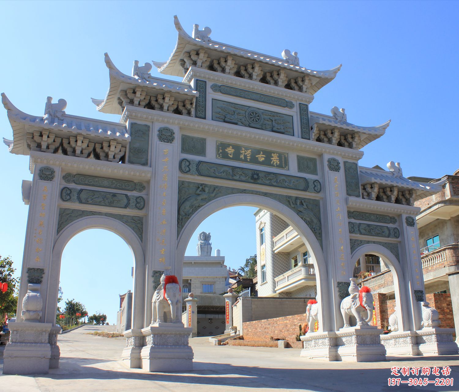 广西个性石雕牌坊楼—唯美精致的装饰品