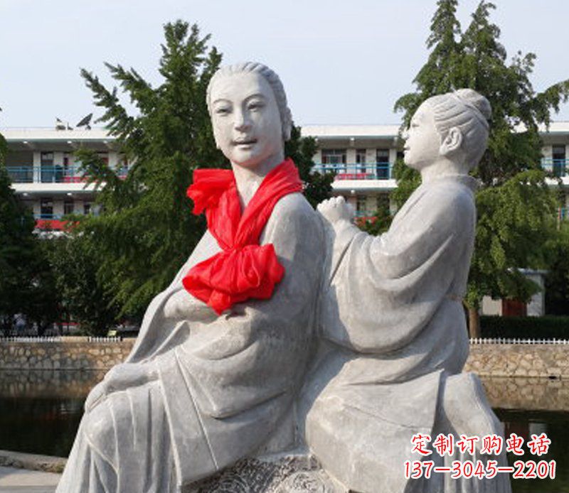 广西爱与温柔——领雕”母亲”石雕景观装饰