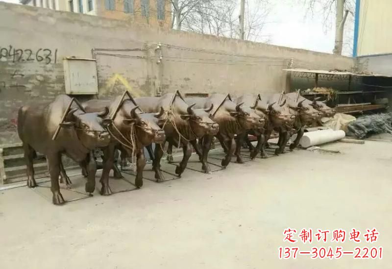 广西艺术之作,牛雕塑