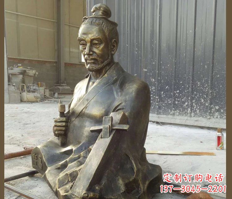 广西青铜鲁班雕塑,赞颂传统工匠精湛技艺