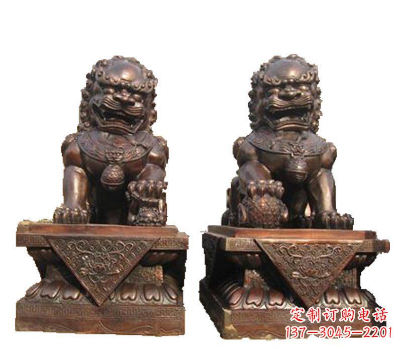 广西公司汇丰狮子铜雕塑摆件 (2)