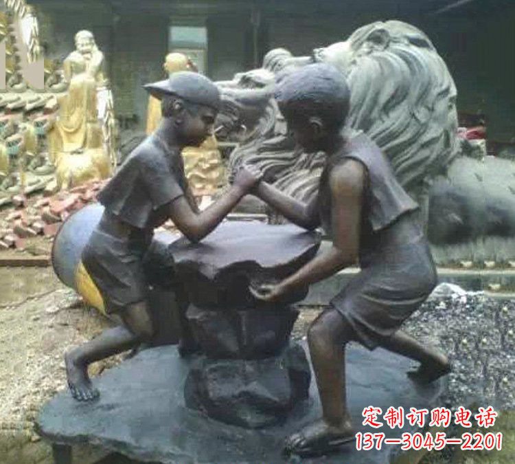 广西非凡童趣,精致儿童铜雕
