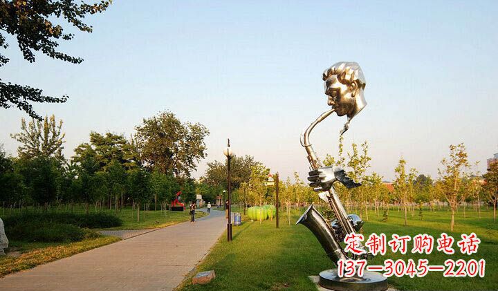 广西不锈钢萨克斯抽象雕塑